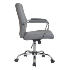 Mason Grey Faux Leather Office Chair -Furniture Series Sale mason grey faux leather office chair 2