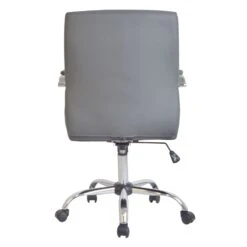 Mason Grey Faux Leather Office Chair -Furniture Series Sale mason grey faux leather office chair 3
