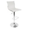 Master Faux Leather Adjustable Barstool, White