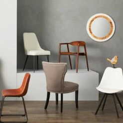 Mereen Ivory Upholstered Dining Chair -Furniture Series Sale mereen ivory upholstered dining chair 3