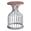 Metal Side Table With Wood Top Silver -Furniture Series Sale metal side table with wood top silver