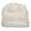 Mongolian Faux Fur Chair Pad/Ties White -Furniture Series Sale mongolian faux fur chair pad ties white