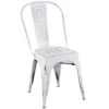 Oregon Vintage White Metal Dining Chair
