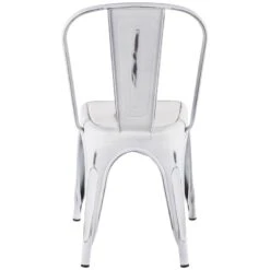 Oregon Vintage White Metal Dining Chair -Furniture Series Sale oregon vintage white metal dining chair 4