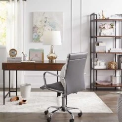 Parkview Metal & Wood Writing Desk With Storage, 48" -Furniture Series Sale parkview metal wood writing desk with storage 48 2