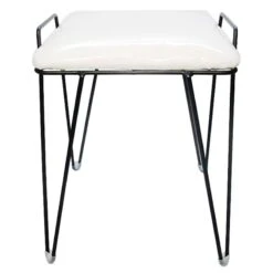 Pedra Black & White Vanity Stool