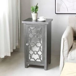 Providence 1-Door Mirrored Silver Cabinet 14 Providence 1-Door Mirrored Silver Cabinet -Furniture Series Sale providence 1 door mirrored silver cabinet 5