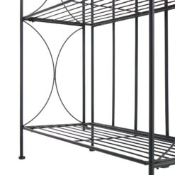 Providence 5-Tier Black Gothic Baker Rack With Metal Wire Shelves -Furniture Series Sale providence 5 tier black gothic baker rack with metal wire shelves 3