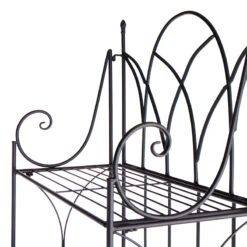 Providence 5-Tier Black Gothic Baker Rack With Metal Wire Shelves -Furniture Series Sale providence 5 tier black gothic baker rack with metal wire shelves 4