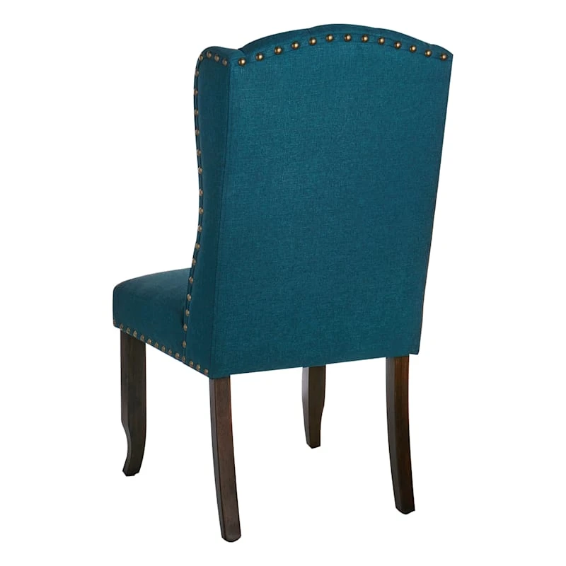 Providence Aahmad Winged Dining Chair, Azure 4 Providence Aahmad Winged Dining Chair, Azure - Image 2