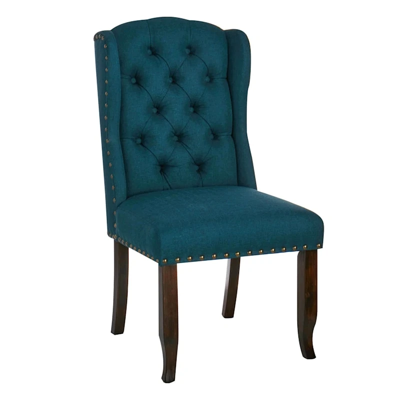 Providence Aahmad Winged Dining Chair, Azure 3 Providence Aahmad Winged Dining Chair, Azure