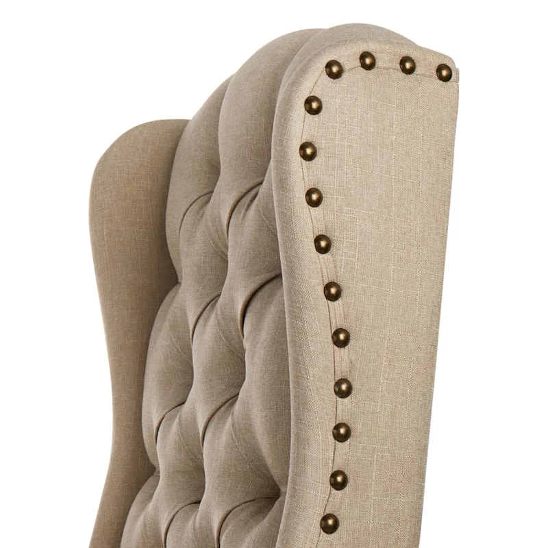 Providence Aahmad Winged Dining Chair, Beige 5 Providence Aahmad Winged Dining Chair, Beige - Image 3