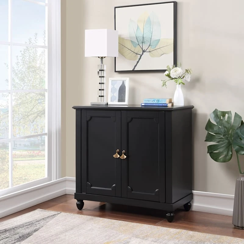 Providence Asbury Black 2-Door Cabinet 3 Providence Asbury Black 2-Door Cabinet