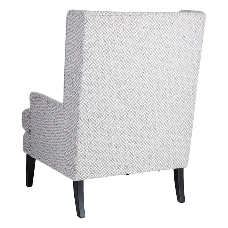 Providence Asher Greek Key Accent Chair, Grey 4 Providence Asher Greek Key Accent Chair, Grey - Image 2