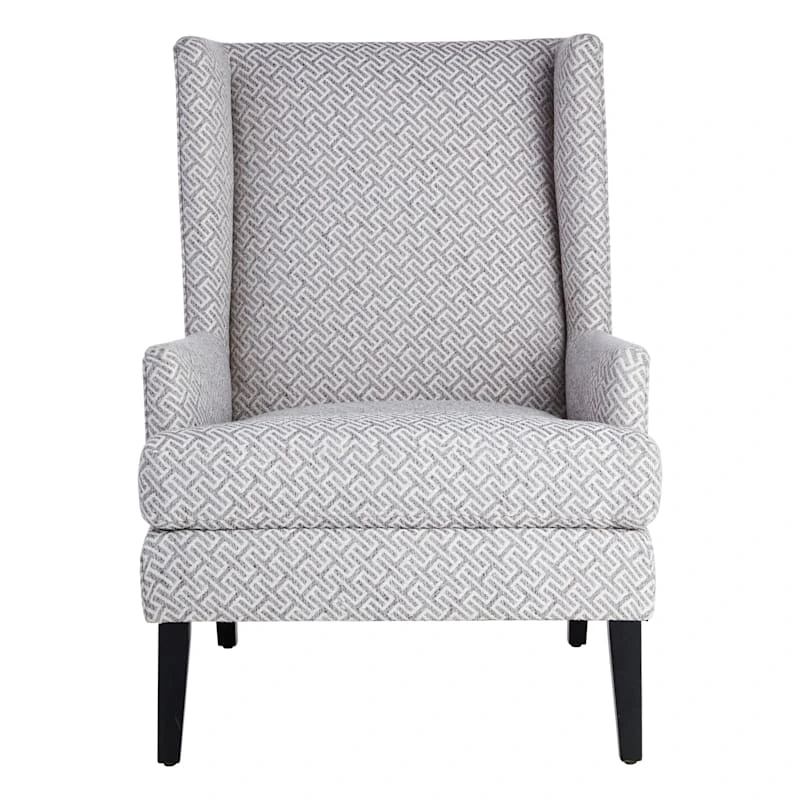 Providence Asher Greek Key Accent Chair, Grey 5 Providence Asher Greek Key Accent Chair, Grey - Image 3