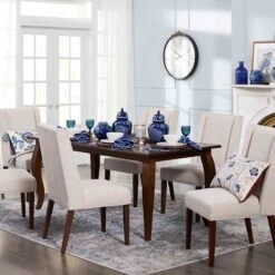 Providence Camila Walnut Dining Table, 72" -Furniture Series Sale providence camila walnut dining table 72 1