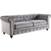 Providence Chesterfield Grey Velvet Tufted Sofa, 79" 1 Providence Chesterfield Grey Velvet Tufted Sofa, 79" -Furniture Series Sale providence chesterfield grey velvet tufted sofa 79