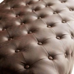 Providence Chesterfield Tufted Brown Faux Leather Ottoman -Furniture Series Sale providence chesterfield tufted brown faux leather ottoman 2