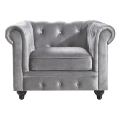 Furniture Series Sale -Furniture Series Sale providence chesterfield tufted grey velvet rolled armchair 1