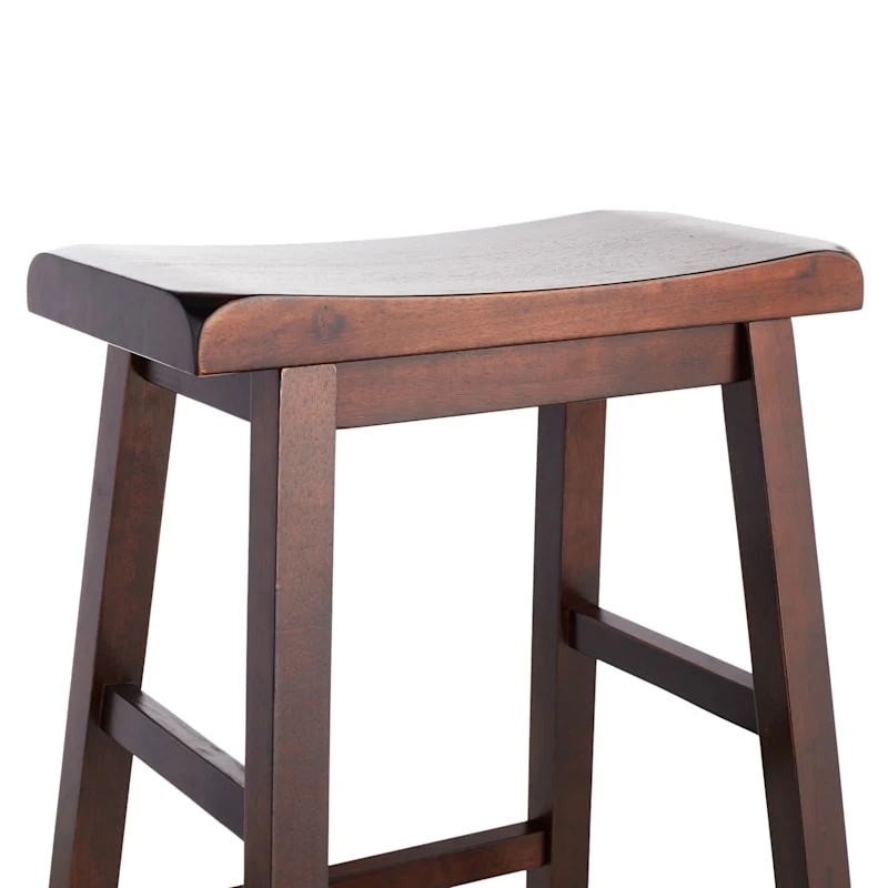 Providence Dark Oak Saddle Backless Barstool, 29" 5 Providence Dark Oak Saddle Backless Barstool, 29" - Image 3