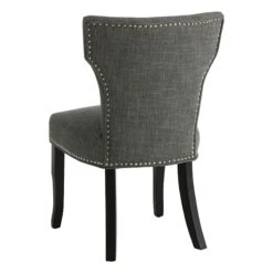 Providence Jhene II Studded Back Dining Chair, Grey -Furniture Series Sale providence jhene ii studded back dining chair grey 2
