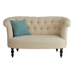 Providence Juliette Tufted Back Loveseat, Ivory -Furniture Series Sale providence juliette tufted back loveseat ivory 2