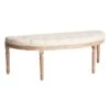 Providence Lourdes Tufted Curved Bench, Neutral