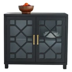 Providence Merrick Black Glass Pane Cabinet -Furniture Series Sale providence merrick black glass pane cabinet 2
