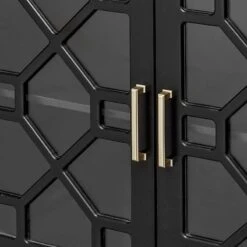 Providence Merrick Black Glass Pane Cabinet -Furniture Series Sale providence merrick black glass pane cabinet 3