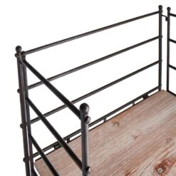 Providence Metal Baker Rack With Folding Wood-Top Shelves, 63" -Furniture Series Sale providence metal baker rack with folding wood top shelves 63 3