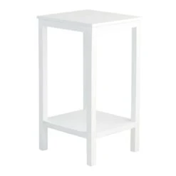 Providence Pratt White Square Accent Table, 25" -Furniture Series Sale providence pratt white square accent table 25 2