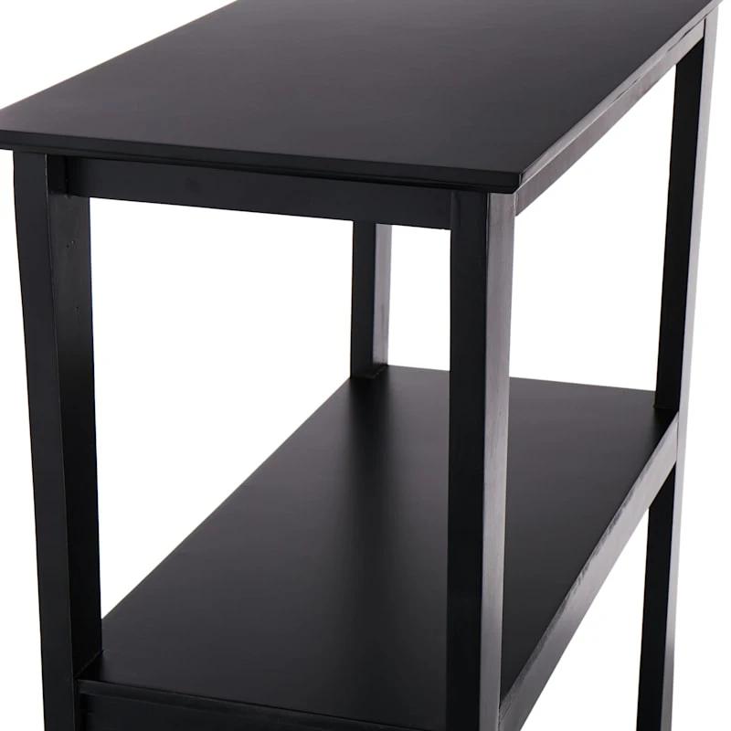 Providence Theodore Black 3-Tier Thick Leg Bookshelf, 29" 5 Providence Theodore Black 3-Tier Thick Leg Bookshelf, 29" - Image 3