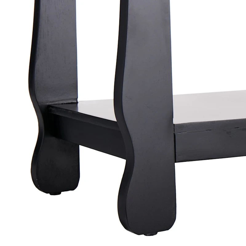 Providence Theodore Black 3-Tier Thick Leg Bookshelf, 29" 6 Providence Theodore Black 3-Tier Thick Leg Bookshelf, 29" - Image 4