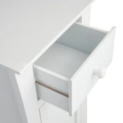 Providence Theodore White 1-Drawer Cabinet End Table, 29" -Furniture Series Sale providence theodore white 1 drawer cabinet end table 29 5