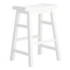 Providence White Saddle Backless Counter Stool, 24" -Furniture Series Sale providence white saddle backless counter stool 24