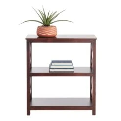 Providence Xavier 3-Tier Brown Bookshelf, 29" -Furniture Series Sale providence xavier 3 tier brown bookshelf 29 5