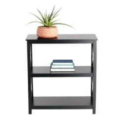 Providence Xavier Black 3-Tier Bookshelf, 29" -Furniture Series Sale providence xavier black 3 tier bookshelf 29 5