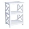 Providence Xavier White 2-Tier Accent Table, 26"