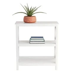 Providence Xavier White 3-Tier Bookshelf, 29" -Furniture Series Sale providence xavier white 3 tier bookshelf 29 5