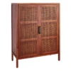 Rattan 2-Door Wooden Cabinet, 47" -Furniture Series Sale rattan 2 door wooden cabinet 47