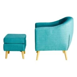Rockwell Accent Chair & Ottoman Set, Teal -Furniture Series Sale rockwell accent chair ottoman set teal 2