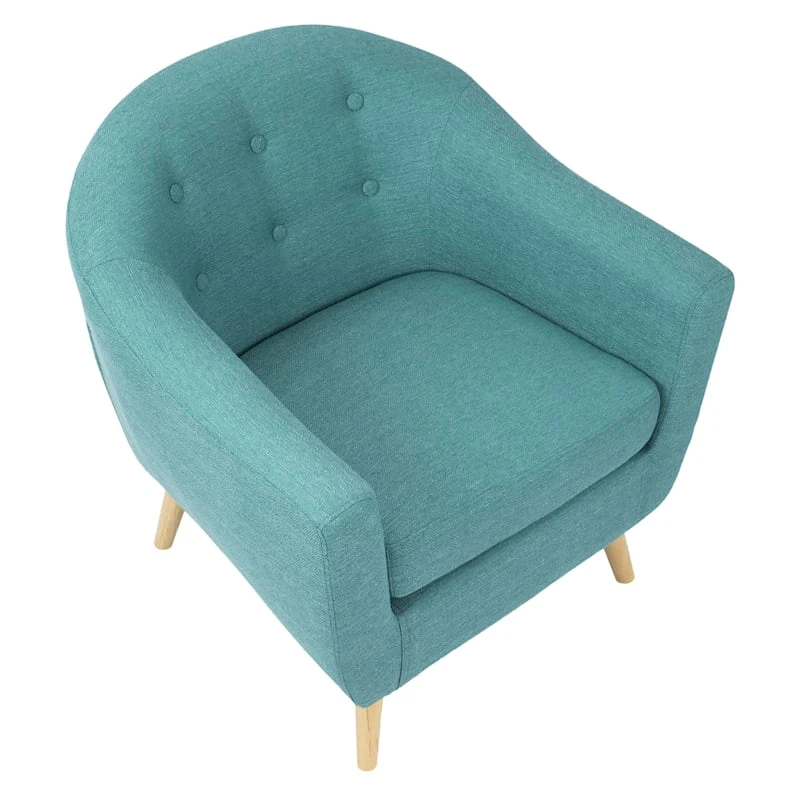 Rockwell Teal Mid-Century Modern Accent Chair 9 Rockwell Teal Mid-Century Modern Accent Chair - Image 7