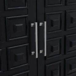 Sadie 2-Drawer Geometric Cabinet, Black -Furniture Series Sale sadie 2 drawer geometric cabinet black 4