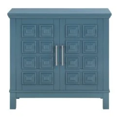 Sadie 2-Drawer Geometric Cabinet, Turquoise -Furniture Series Sale sadie 2 drawer geometric cabinet turquoise 1