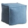 Sherpa Pouf, Blue -Furniture Series Sale sherpa pouf blue