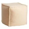 Sherpa Pouf, Cream -Furniture Series Sale sherpa pouf cream