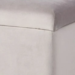 Stuart Square Storage Ottoman, Grey -Furniture Series Sale stuart square storage ottoman grey 2