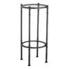 Tempered Glass Top With Black Metal Frame 2 Tier Plant Stand -Furniture Series Sale tempered glass top with black metal frame 2 tier plant stand