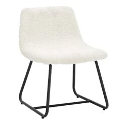Tiny Dreamers Drake Kids Chair, White Sherpa