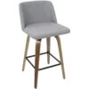 Toriano Walnut & Grey Counter Stool, 26" 2 Toriano Walnut & Grey Counter Stool, 26" -Furniture Series Sale toriano walnut grey counter stool 26
